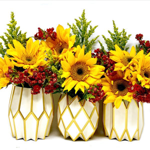 Gold & Pearl Vase Wraps