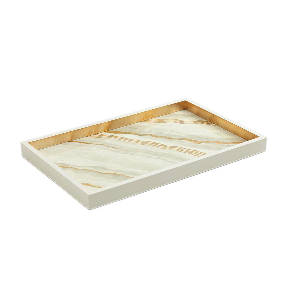Marble Lacquer Vanity Tray in Moonlight Grey - Maisonette Shop
