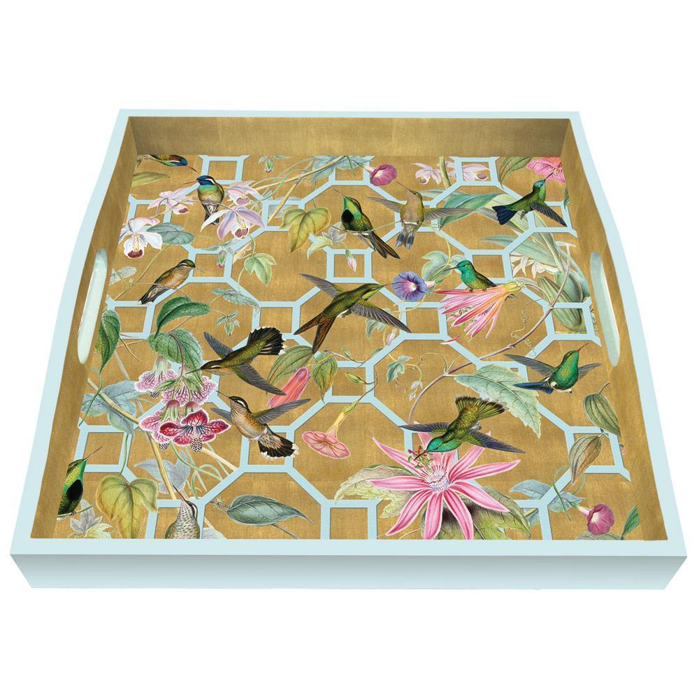 Hummingbird Trellis Lacquer Tray Chatsworth House Collection - Maisonette Shop