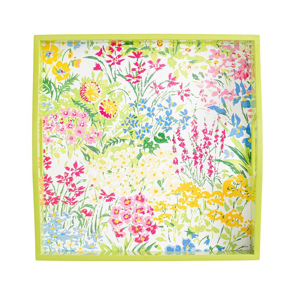 Meadow Flowers Lacquer Square Tray