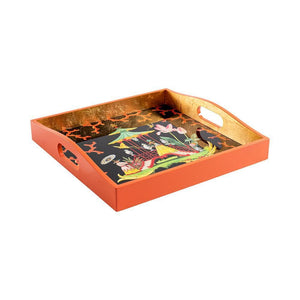 The Courtship Lacquer Square Tray