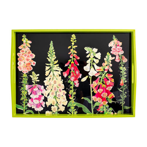 Foxglove Lacquer Large Rectangle Tray