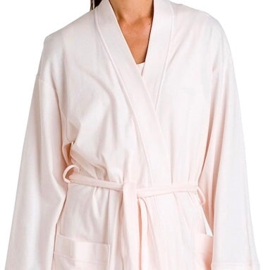 Butterknit Short Robe Plus Size Pink