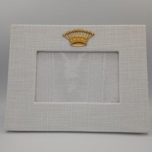 Mardi Gras Crown White Linen Frames - Maisonette Shop