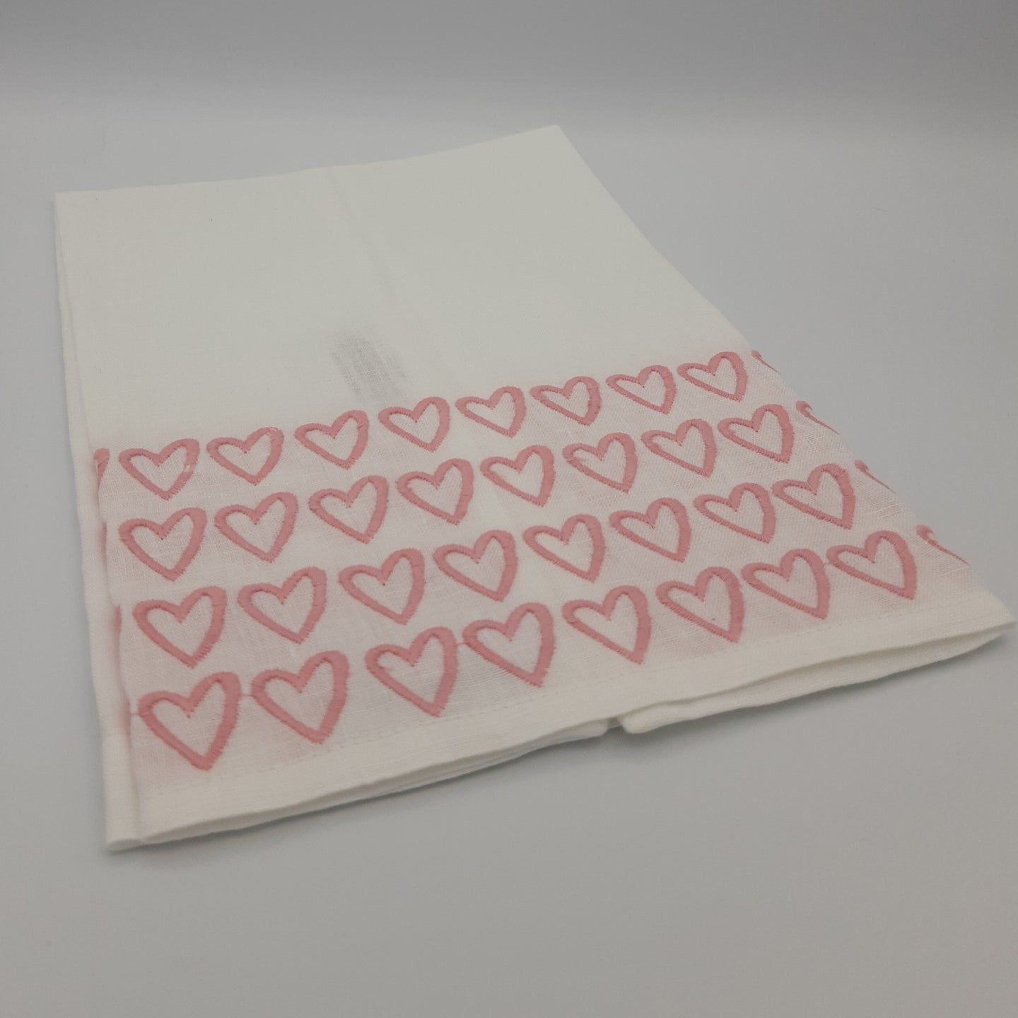Pink Empty Hearted Tip Towels - Maisonette Shop