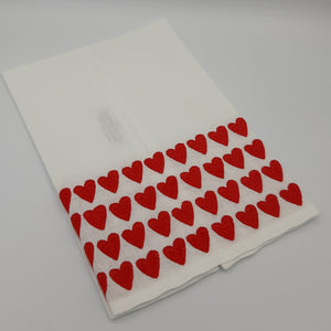Red Full Hearted Tip Towels - Maisonette Shop