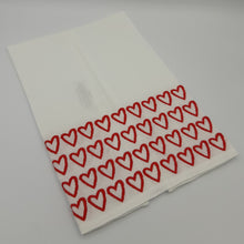 Load image into Gallery viewer, Red Empty Hearted Tip Towels - Maisonette Shop