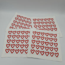 Load image into Gallery viewer, Red Empty Hearted Cocktail Napkin Set - Maisonette Shop