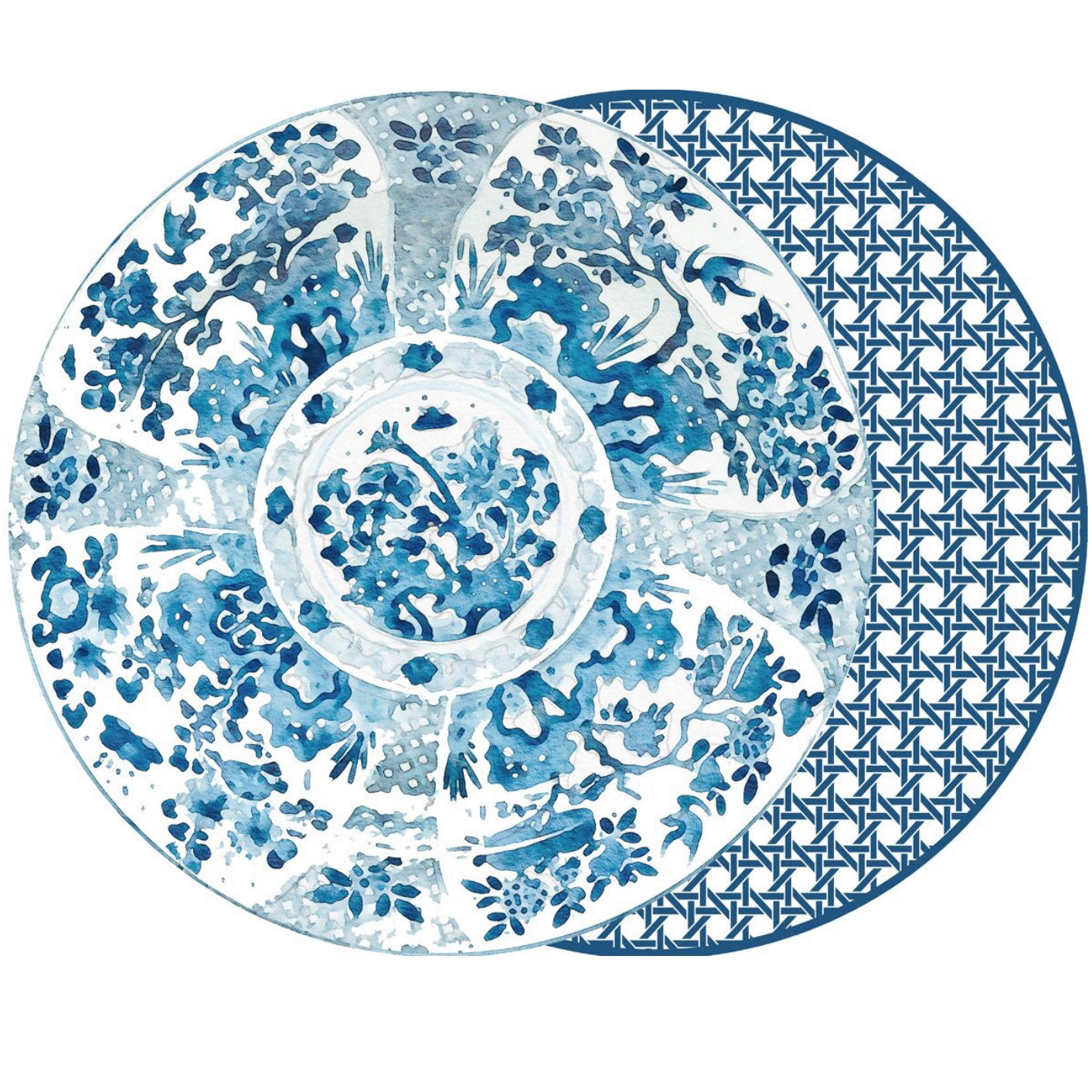 Blue Canton Watercolor Placemats by Holly Stuart Home
