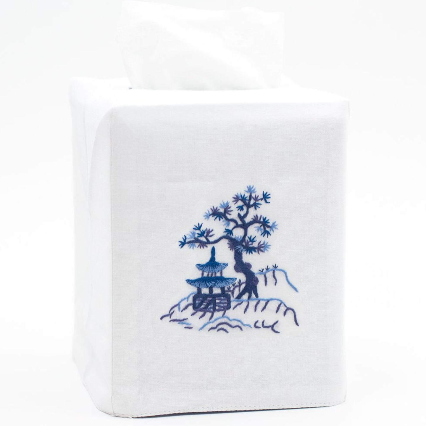 Blue Canton Tissue Box Cover