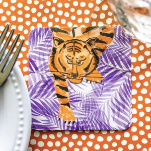 Purple Jungle Tiger Coasters