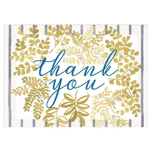 Sprigged Leaves Thank You Notes - 8 Note Cards & 8 Envelopes - Maisonette Shop