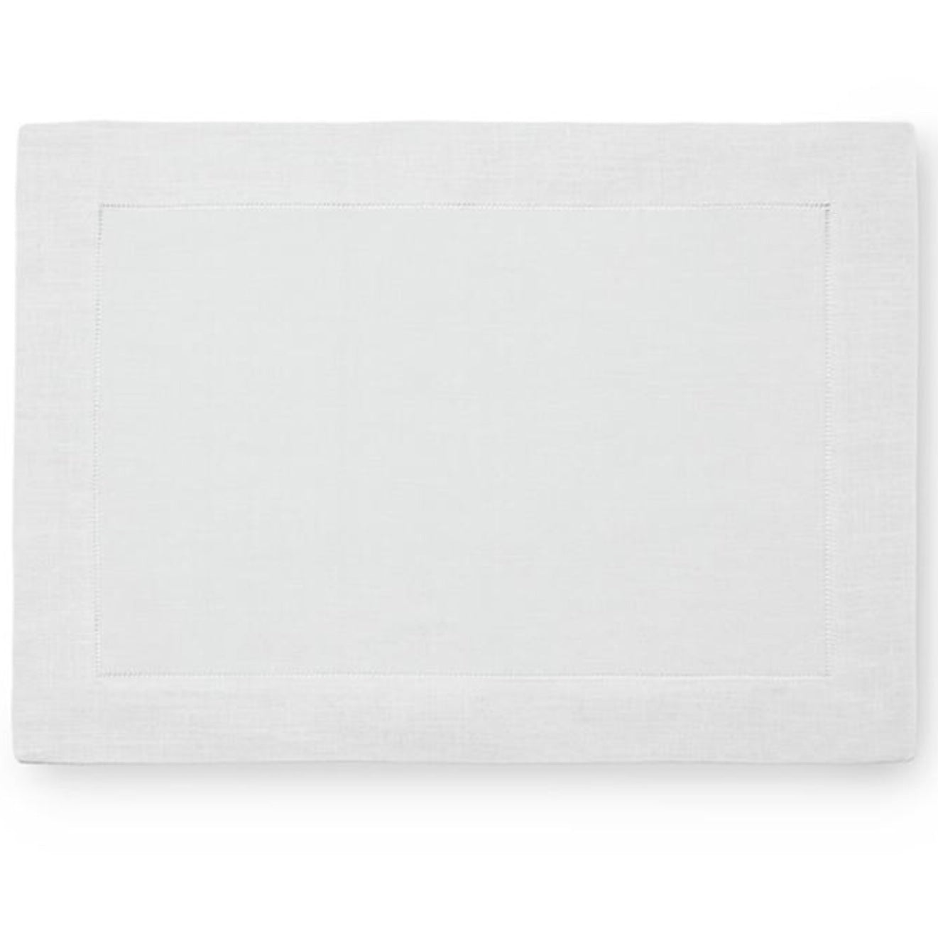 White Hemstitched Linen Placemat Set of 4