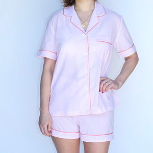 Short Pink Gingham Pajamas - Maisonette Shop