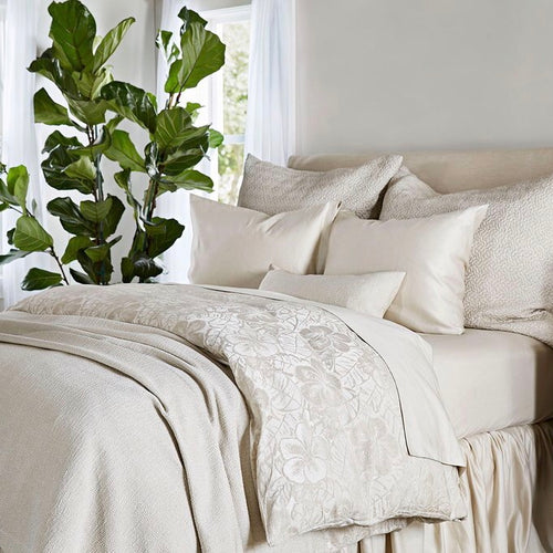 Hibiscus Platinum by The Purists Decorative Tie Pillows - Maisonette Shop