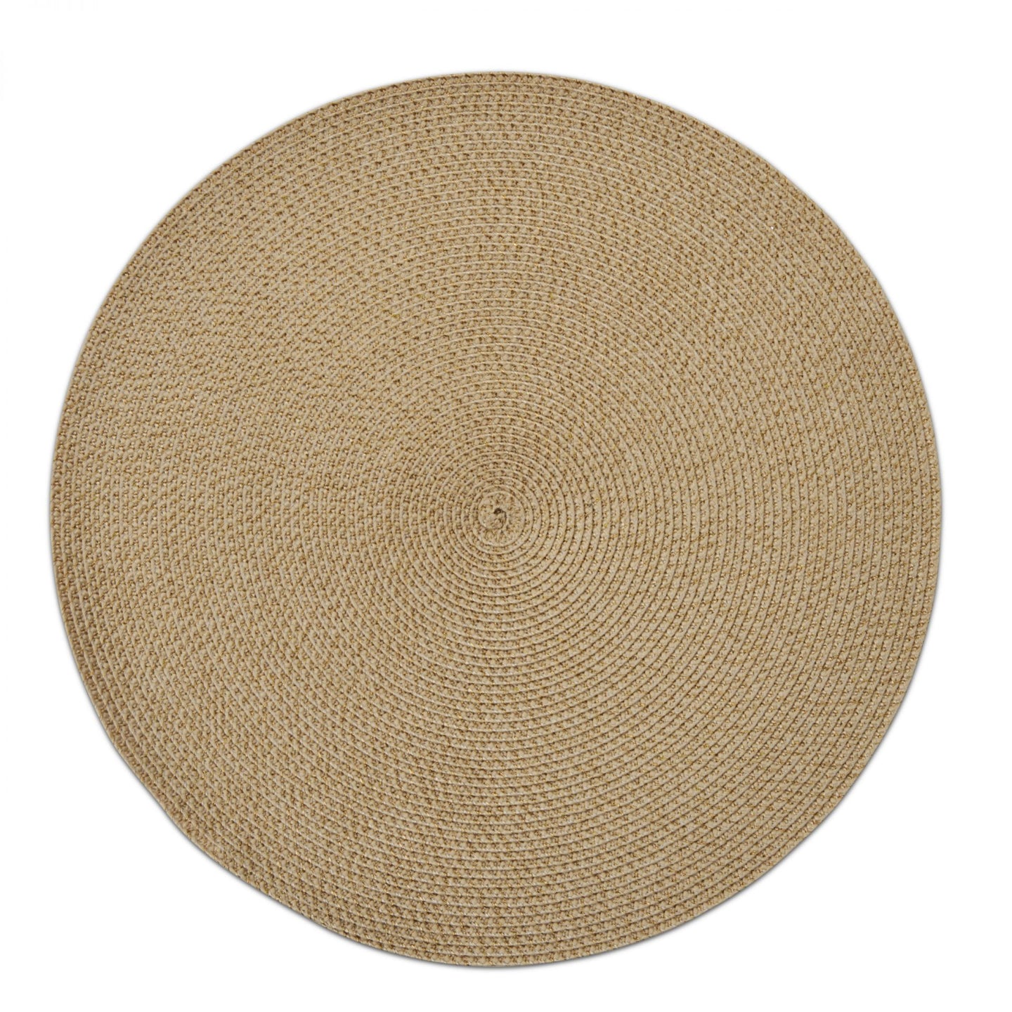 Gold/Sand Casual Luxe Round Braided Placemat