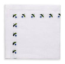 Load image into Gallery viewer, French Mum Embroidered Linen Napkin
