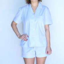 Load image into Gallery viewer, Short Blue Gingham Pajamas - Maisonette Shop