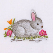 Load image into Gallery viewer, Little Gray Bunny Hand Towel