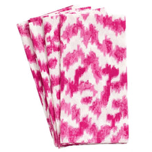Load image into Gallery viewer, Modern Moiré Cloth Dinner Napkins in Fuchsia - Set of 4