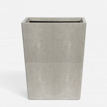 Load image into Gallery viewer, Tenby Sand Faux Shagreen Wastebasket