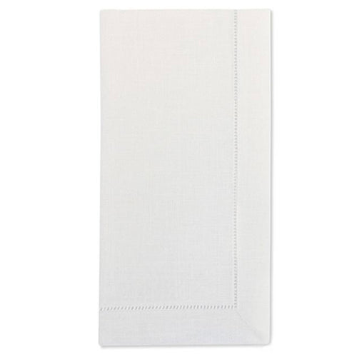 White Hemstitched Linen Napkin Set of 4