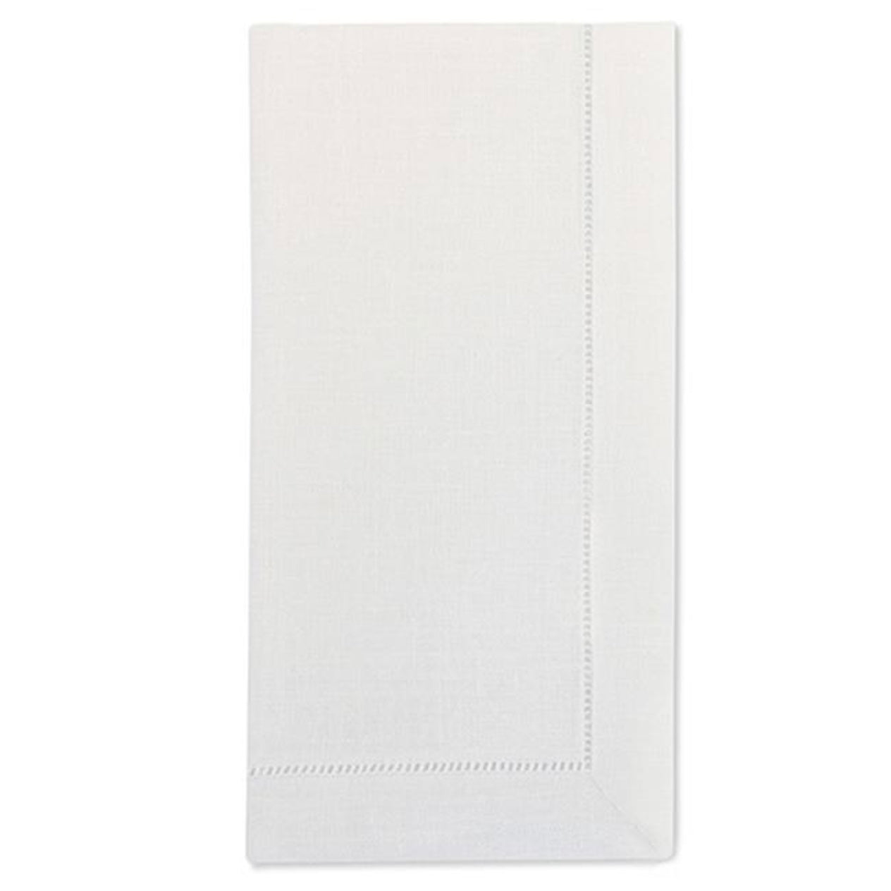 White Hemstitched Linen Napkin Set of 4