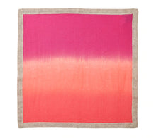 Load image into Gallery viewer, Fuchsia &amp; Orange Dip Dyed Linen Napkin