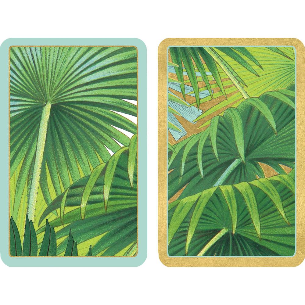Palm Fronds Large Type Playing Cards - 2 Decks Included - Maisonette Shop