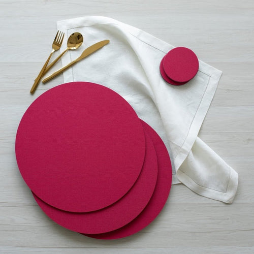 Classic Canvas Round Felt-Backed Placemat - Maisonette Shop