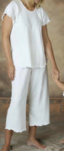 Load image into Gallery viewer, White Dot Short Sleeved Top &amp; Palazzo Pajama Set - Maisonette Shop