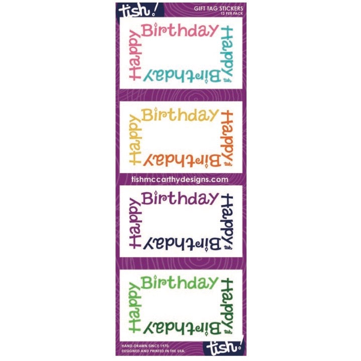 Birthday Mix Gift Tag Stickers—Tish - Maisonette Shop