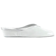 Load image into Gallery viewer, White with Silver Leather Slippers