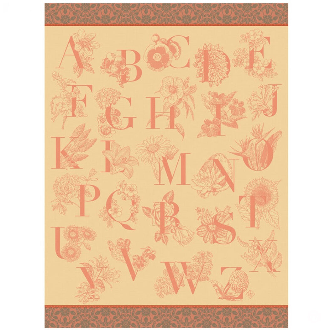 A to Z Tea Towel Orange