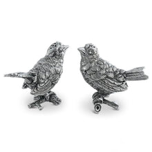 Load image into Gallery viewer, Songbird Pewter Salt &amp; Pepper Shakers