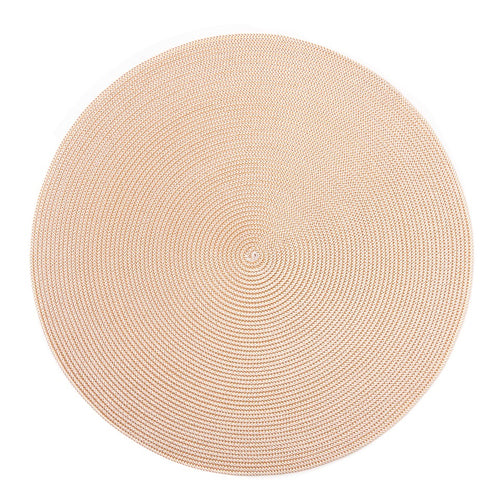 Gold & White Round Braided Placemat - Maisonette Shop