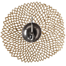 Load image into Gallery viewer, Dahlia Round Brass Placemat by Chilewich