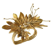 Load image into Gallery viewer, Laurel Leaf Gold Napkin Ring