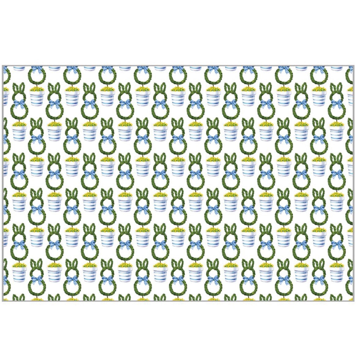 Bunny Topiary Placemats Pad