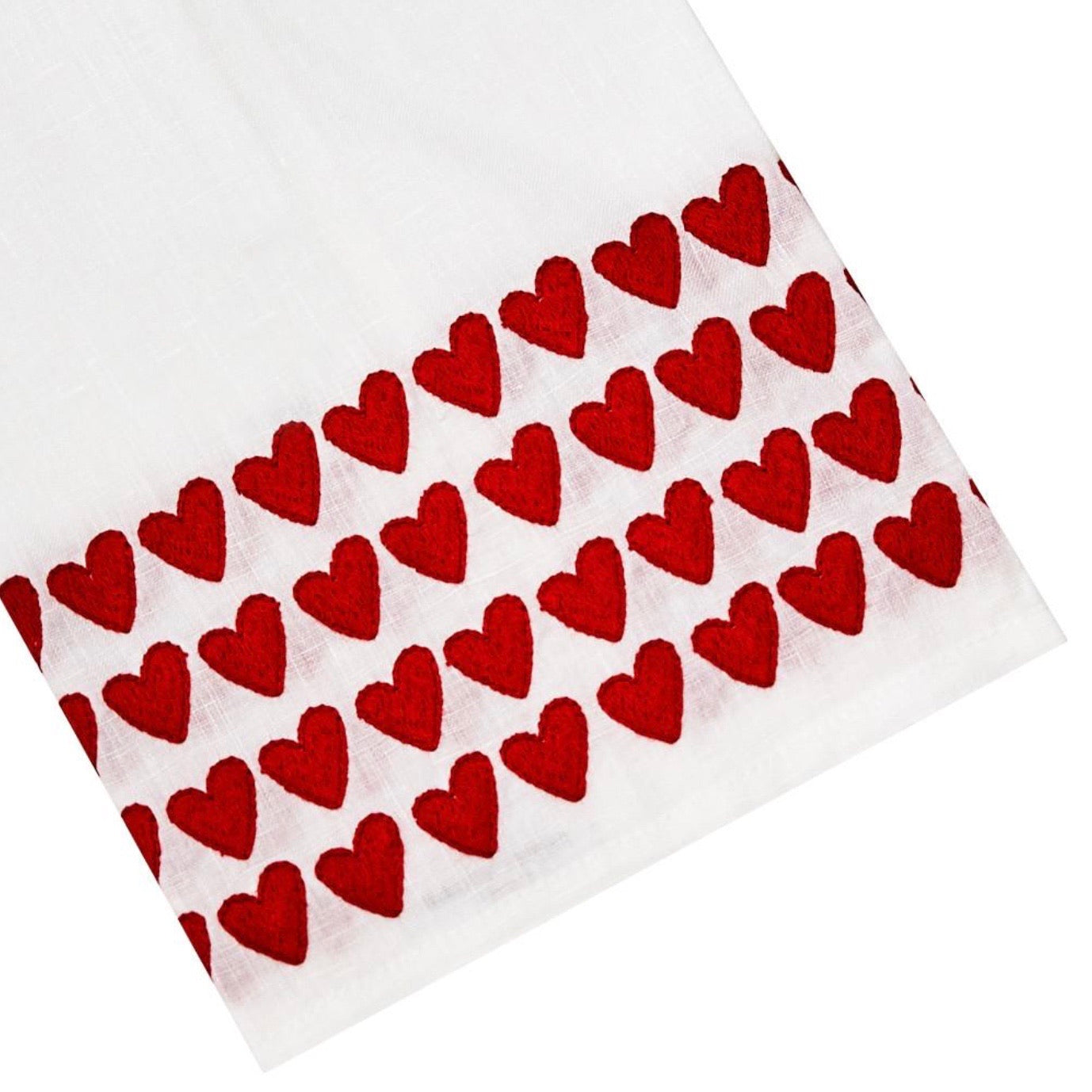 Red Full Hearted Tip Towels - Maisonette Shop
