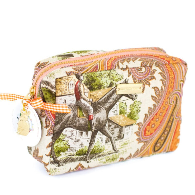 Keeneland Equestrian Marigold Cosmetic Bag
