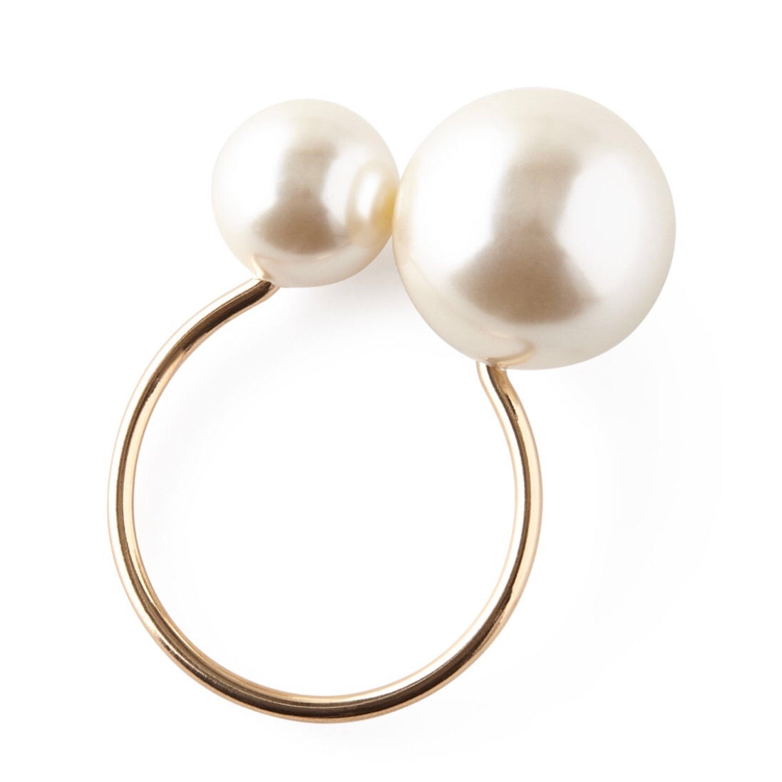 Ivory & Gold Pearl Napkin Ring