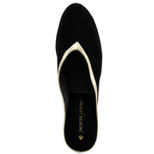 Load image into Gallery viewer, Black with Gold Suede Slippers