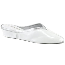 Load image into Gallery viewer, White with Silver Leather Slippers