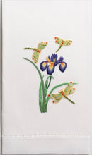 Load image into Gallery viewer, Iris &amp; Dragonflies Hand Towel - Maisonette Shop