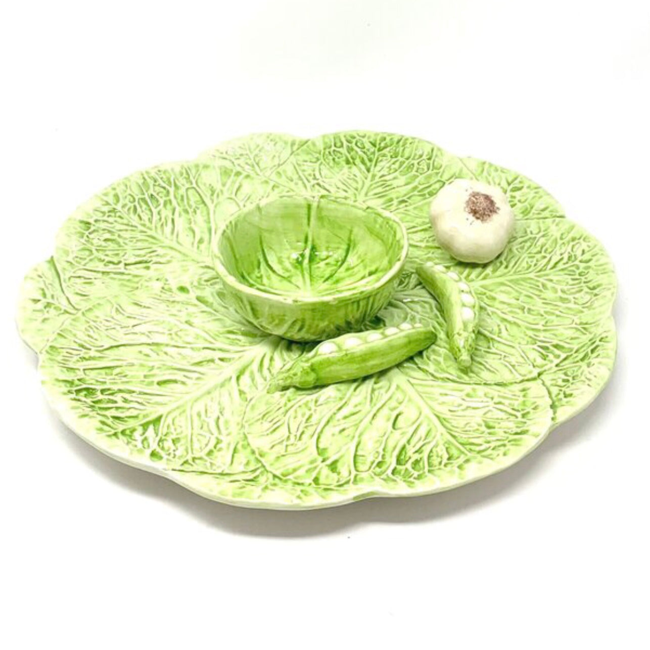 Cabbage with Peas & Scallion & Garlic Trompe L’Oeil Platter