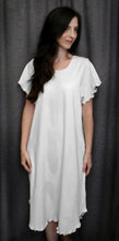 Load image into Gallery viewer, White Knit Short Sleeved Nightgown - Maisonette Shop