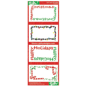 Christmas Gift Tag Stickers—Tish - Maisonette Shop