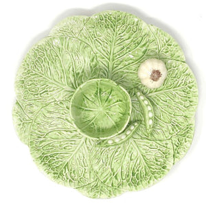 Cabbage with Peas & Scallion & Garlic Trompe L’Oeil Platter