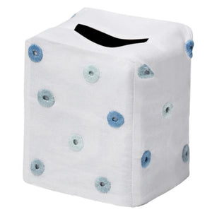 Holes Tissue Box Cover Aqua